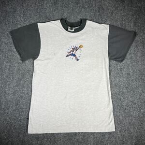 Vintage 90s Shark Man Slam Camp Ringer Tee Maui Large